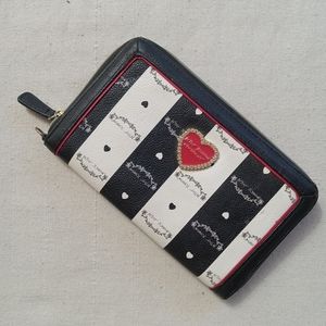 Betsey Johnson striped zippered wallet